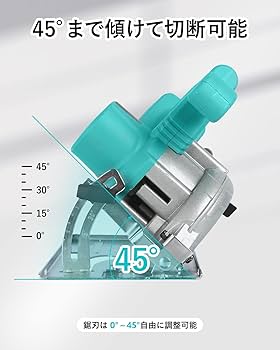Amazon | Ruzixt 丸のこ 電動式丸鋸 コードレス 刃径125mm 充電